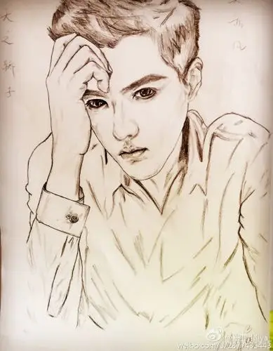 吴亦凡手绘 exo 男神美男帅哥明星