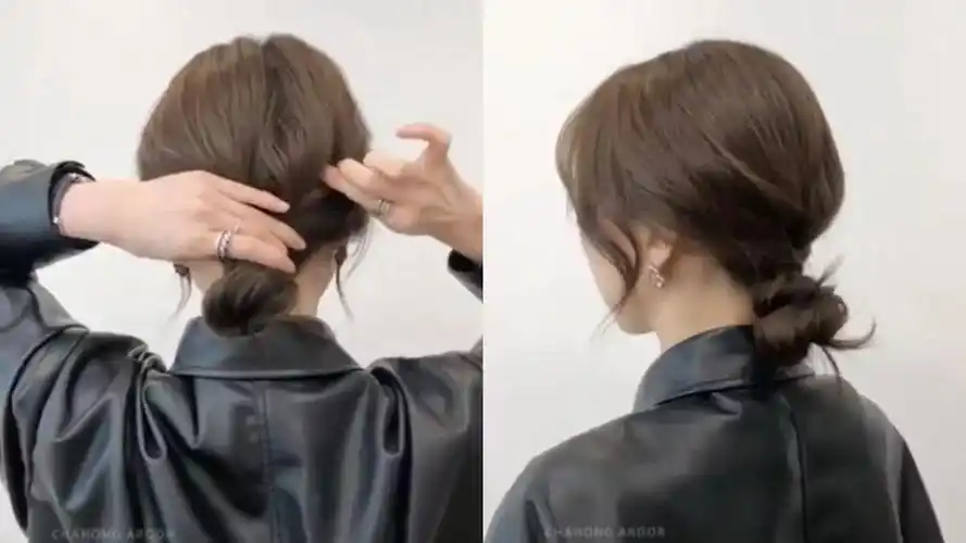 马尾低包头这样绑才好看