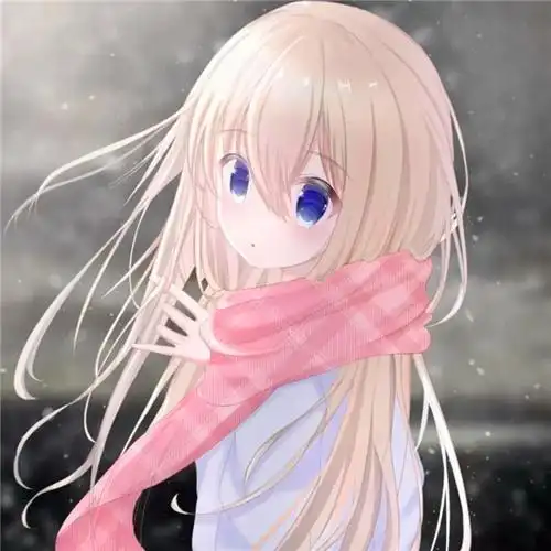 冬日氛围动漫女头 清新高清的冬日围围巾女头动漫图片_女生动漫头像