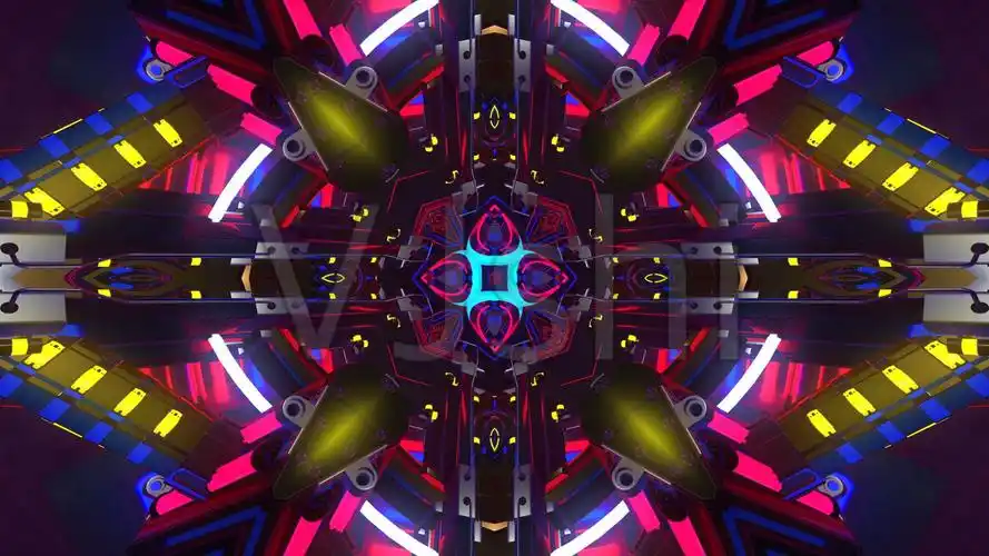 4k原创精品炫酷3d舞台灯光秀视频背景0