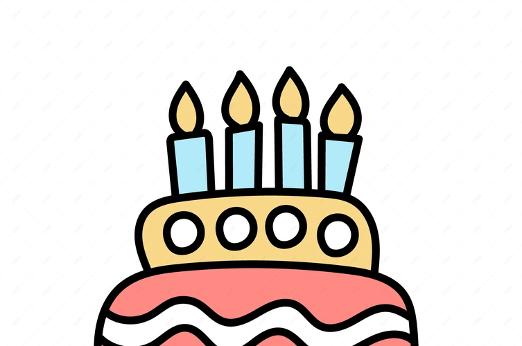 矢量彩色卡通蛋糕