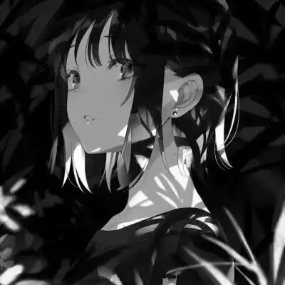 女头像黑白动漫
