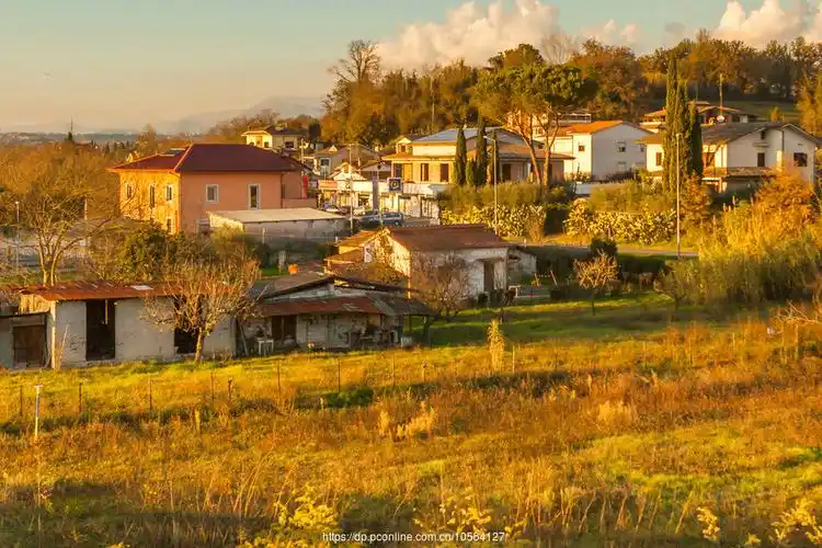 意大利路途,黄昏时的乡村