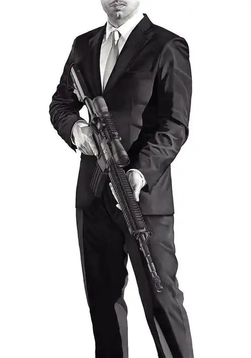 【绘画素材】凶残西装暴徒!黑西装与重武器简直不要太搭……|西装|绘