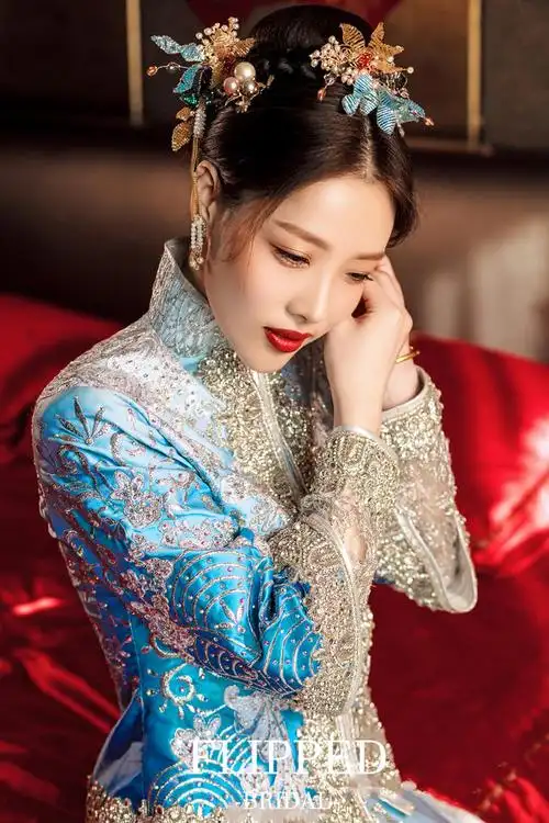 【超值租赁】火爆冰蓝色马来服 服装详情 衣服类型 中式 款式 秀禾服