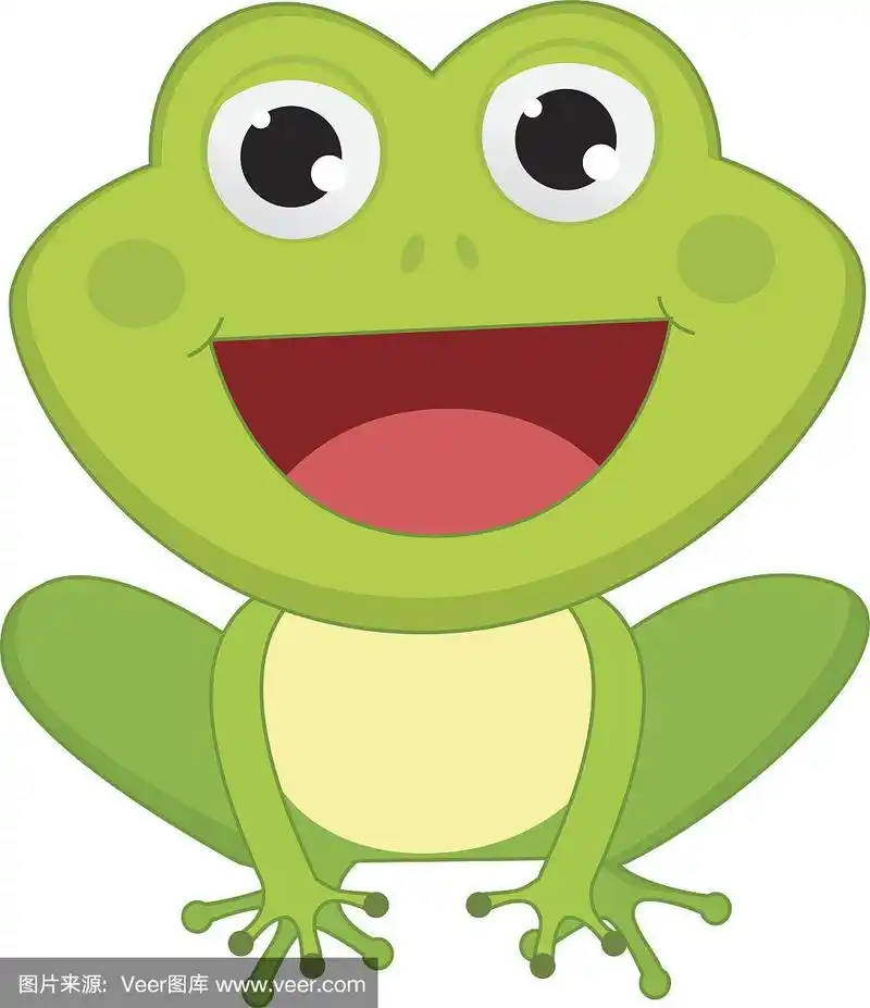 矢量插图的卡通青蛙