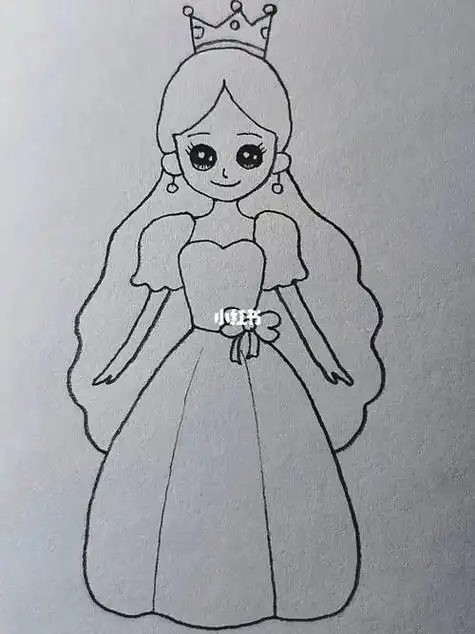 画画儿童画公主简笔画大全女王-简笔画图片-儿童资源网手机版儿童画