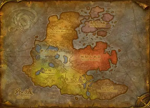 点击地图块查看分区地图(所有分区都已完成)艾泽拉斯大陆外域(概要版)