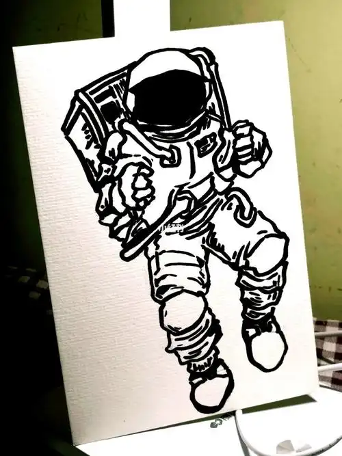 手绘宇航员