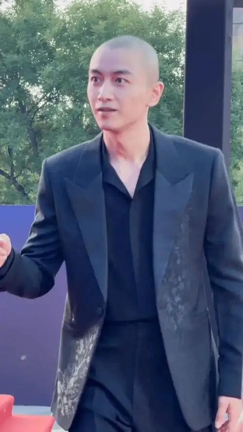 北京这天,被"光头造型"走红毯的陈晓惊艳,有颜任性却惊艳全场