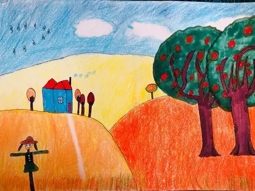 包头市第一实验小学南海分校———秋天"悄悄画"二年级作品投票