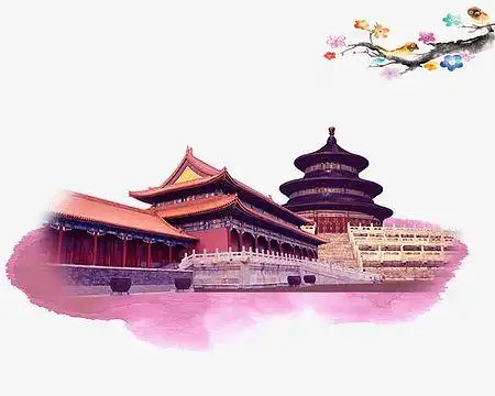 红色故宫素材_红色故宫图片元素-觅元素