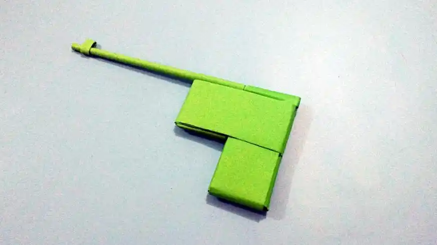 8090后都玩过的小手枪折纸小时候人手一把漫山遍野疯跑