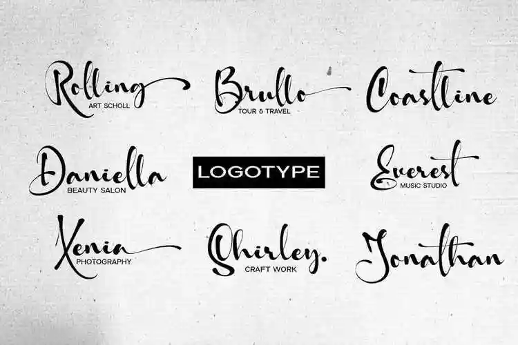 现代独特海报杂志徽标logo设计手写英文字体素材 souljah