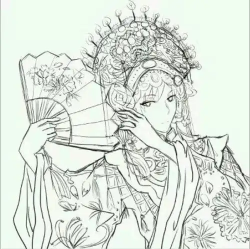 古代娘娘简笔画部骤