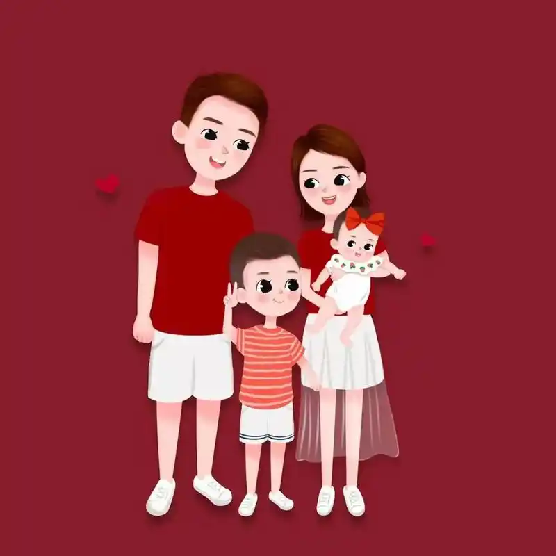 一家四口头像背景图壁纸 (哥哥 妹妹)  9769♂15不缺席的 - 抖