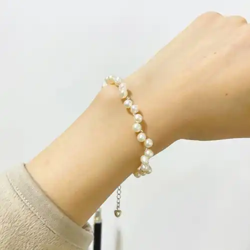 珍珠款编织手链