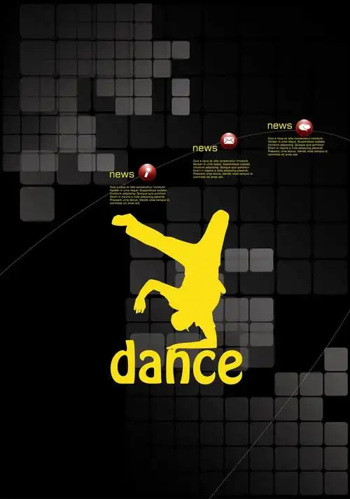 矢量质感潮流街舞背景素材