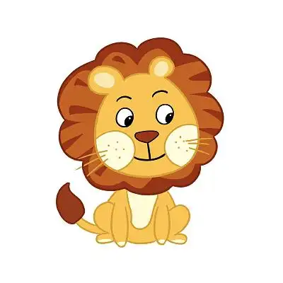 png素材卡通形象可爱儿童插画简笔画小狮子卡通狮子元素