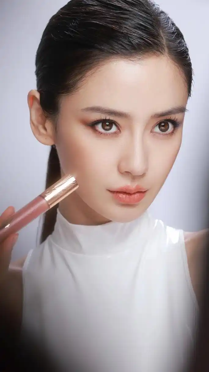 angelababy手机壁纸组图,双面魅力唇间魔法,黑白色彩展现至臻格调