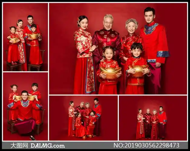 {花好月圆}全家福样片_大图网图片素材