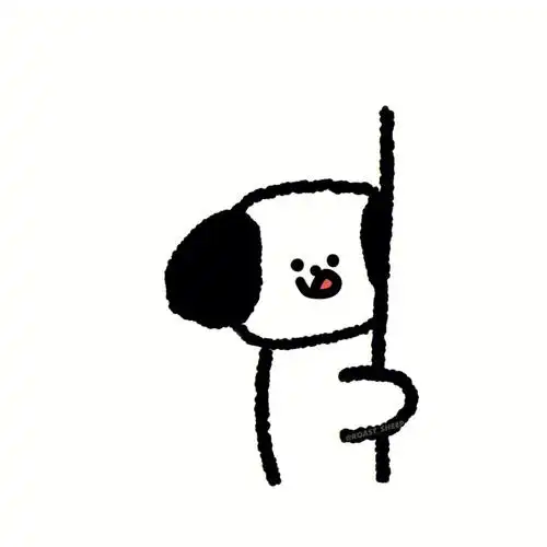 小狗正在偷看你头像卡通头像表情包
