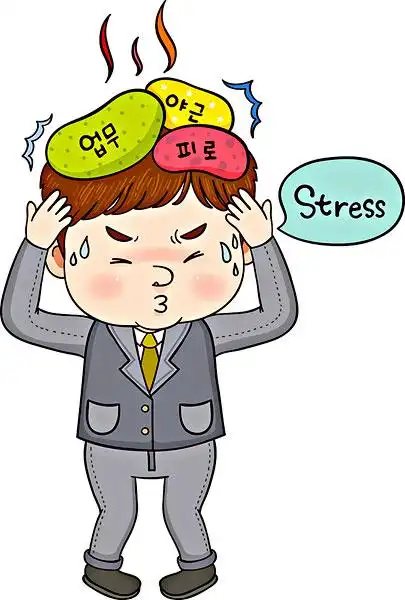 插画,一个,男人,压力