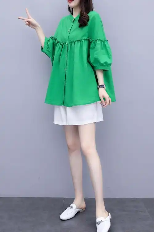 新款女装夏宽松大码两件套裤上衣纯色短裤休闲时尚套装女洋气,女装