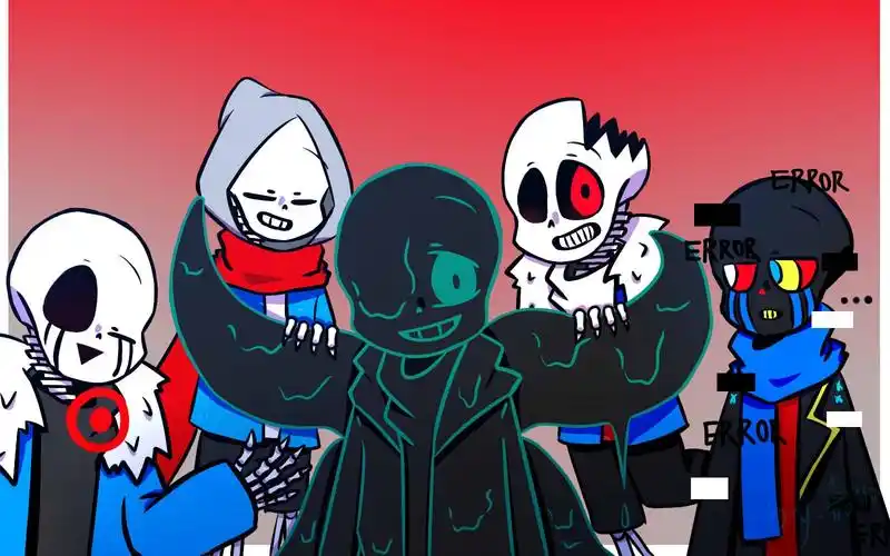 【undertale au】邪骨团绘画过程