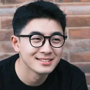 黑框眼镜男无度数