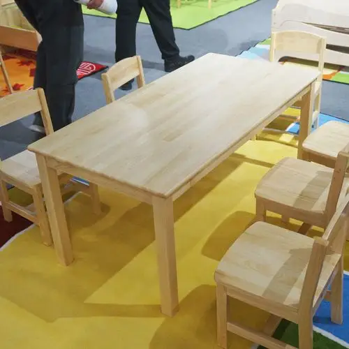 美国ufc进口幼儿实木家具桌可调节升降正方长方儿童桌原婴童