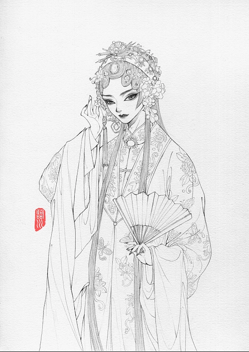 《京剧系列》戏中人|插画|商业插画|llllc临川 - 原创作品 - 站酷