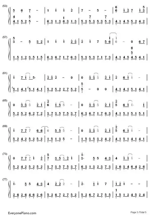 背对背拥抱双手简谱预览3