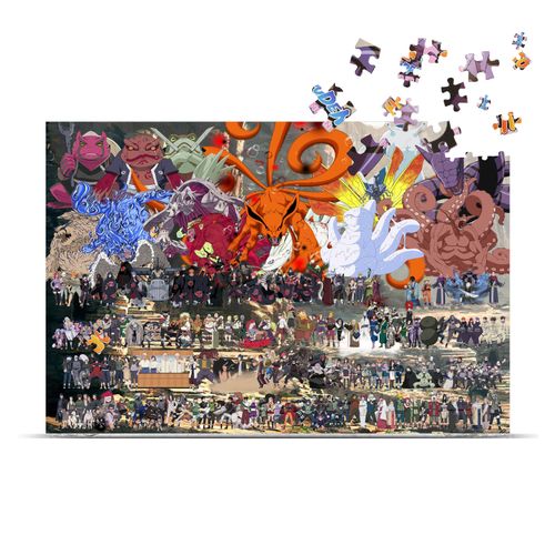 火影忍者全家福拼图1000片成人木质樱花卡通动漫儿童拼图