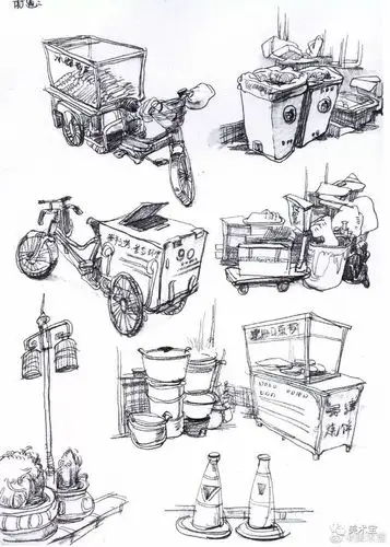 超强干货丨场景速写必备的道具素材