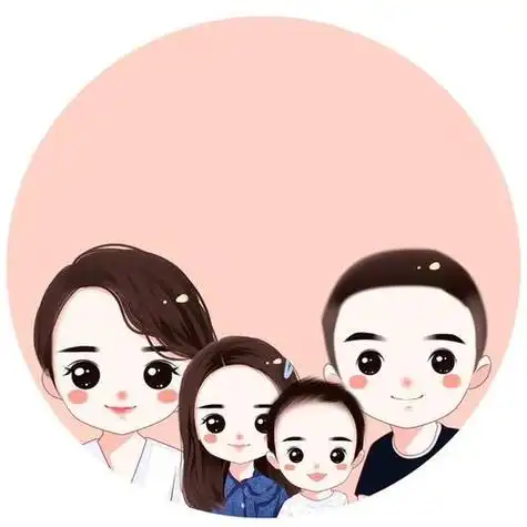 情侣头像一家四口一儿一女(一家四口微信情侣头像一儿一女)