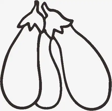 手绘茄子