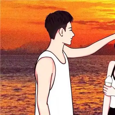 超甜的情侣头像一人一半