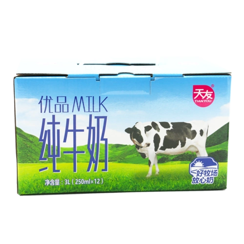 天友优品纯牛奶 250ml*12