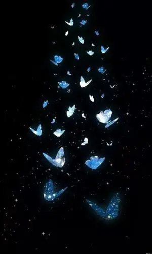 蓝色系梦幻蝴蝶