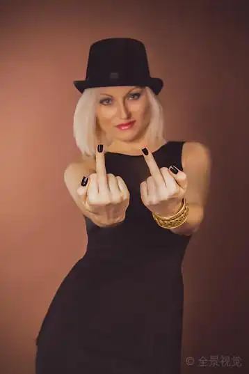 美女_展示_中指_图片大全—全景创意图库(quanjing.