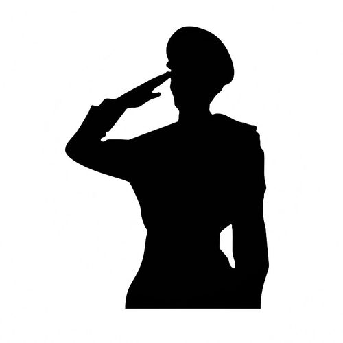 防水反光汽车贴纸拉花箱包电动摩托爱国部队老兵c51敬礼军人