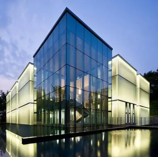 时尚现代主义建筑玻璃幕墙装修效果图