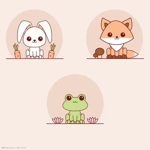 关键词:动物兔子狐狸青蛙 狐狸 青蛙 兔子 动物 卡通动物 背景