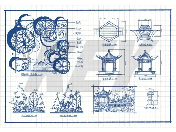 风景园林快题植物配置古建