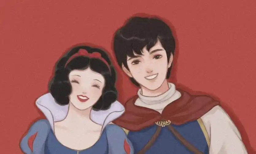 迪士尼公主王子情侣头像
