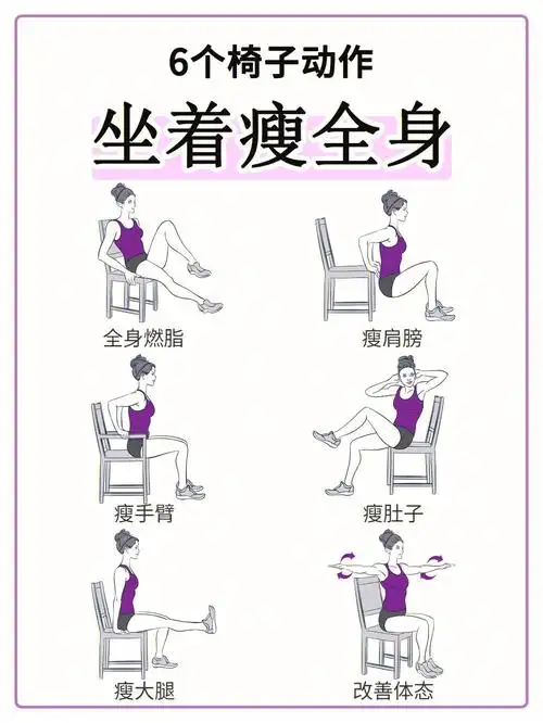 全身燃脂6个椅子动作坐着瘦全身