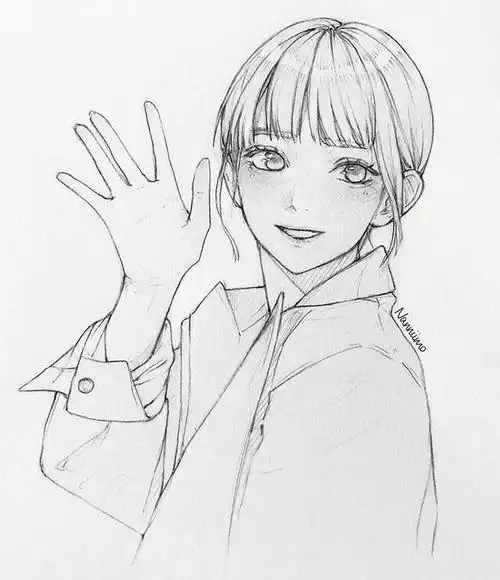 线稿☆女生☆治愈☆简单☆小女孩☆彩色☆绘画☆多人☆可爱☆动漫