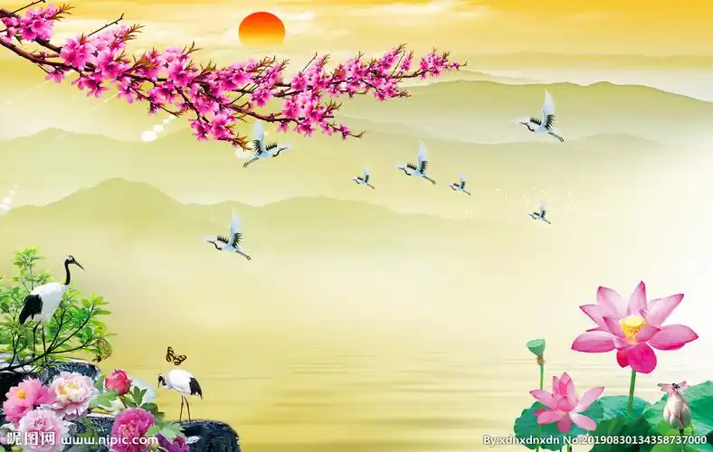 花鸟山水风景图片