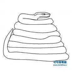 冬眠的蛇简笔画